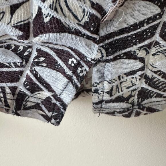 Scotch & Soda T-Shirt Top Floral Birds Burnout Short Sleeve Brown Women's Large - Picture 7 of 13